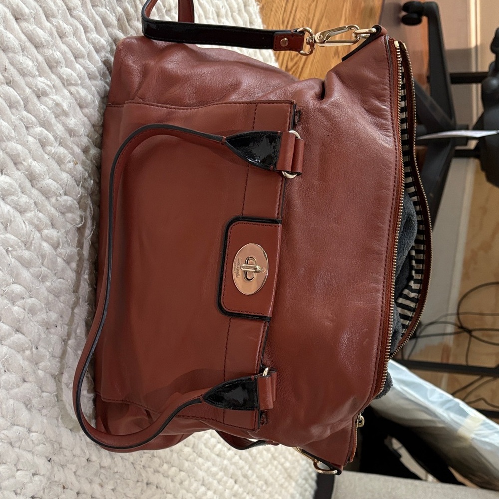 Kate Spade Brown Leather Tote Bag